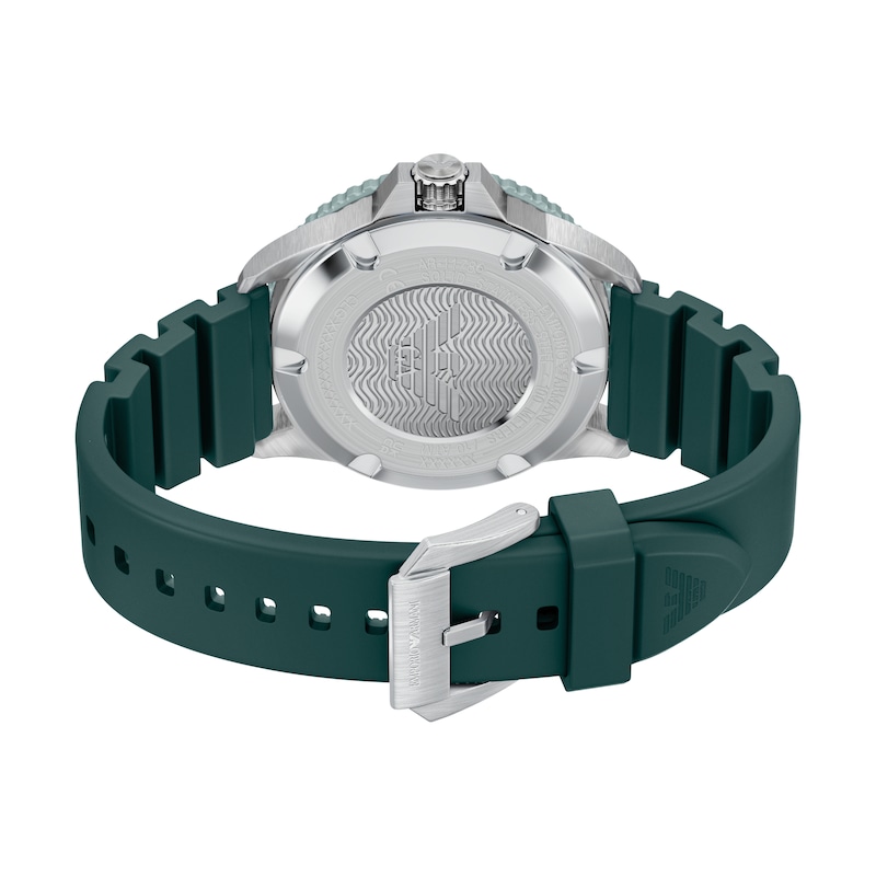 Main Image 5 of Emporio Armani Men's World Explorer Solar-Powered Green Silicone Strap Watch