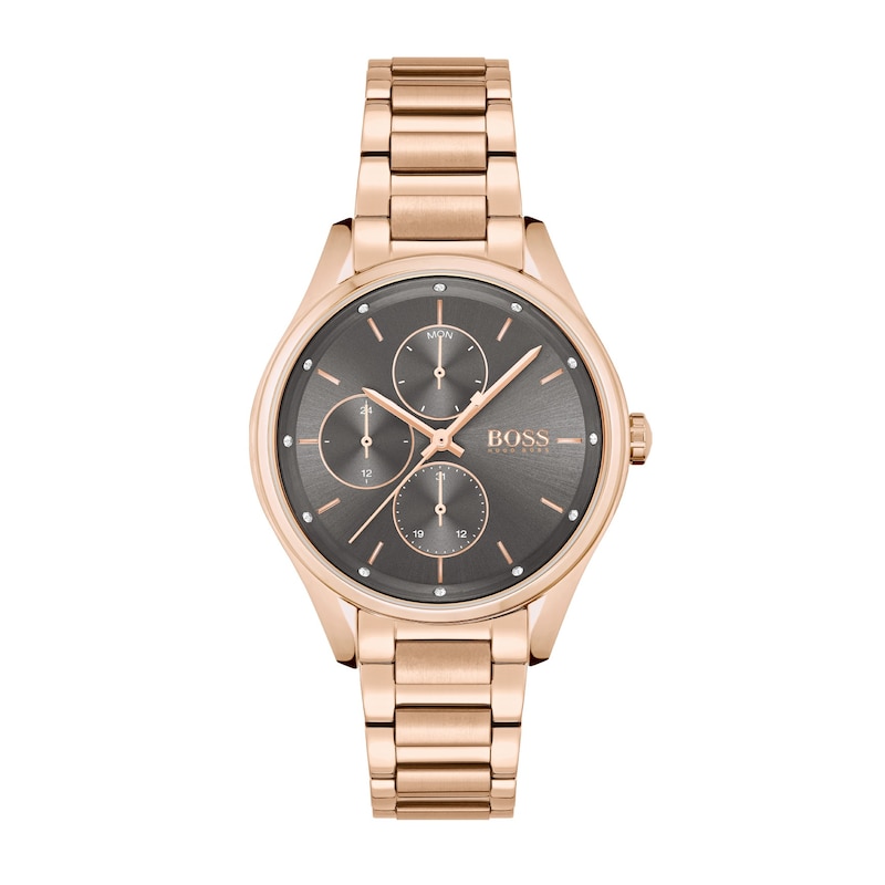 BOSS Grand Course Ladies' Rose Gold-Tone Bracelet Watch