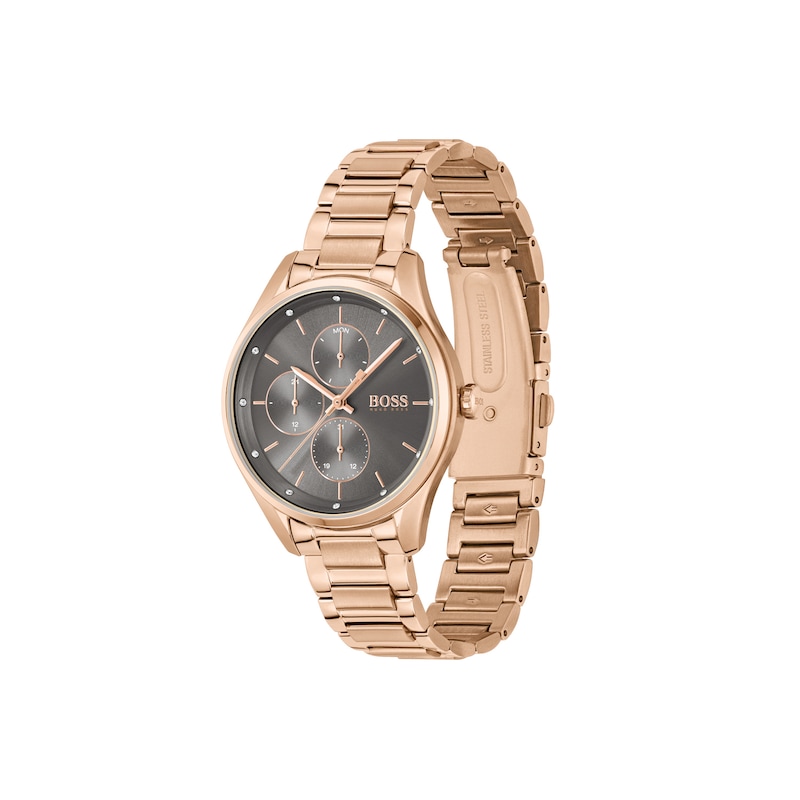 BOSS Grand Course Ladies' Rose Gold-Tone Bracelet Watch