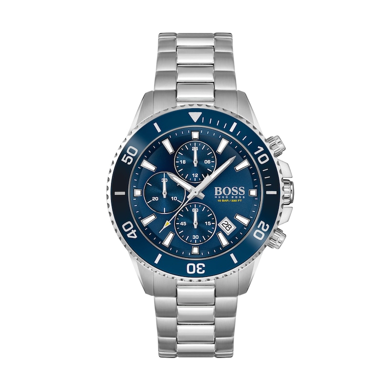 BOSS Admiral Blue Dial & Stainless Steel Mesh Bracelet Watch