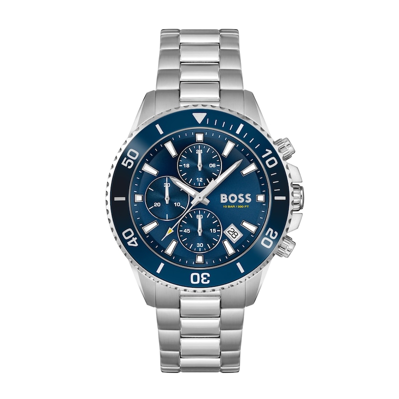 BOSS Admiral Blue Dial & Stainless Steel Mesh Bracelet Watch