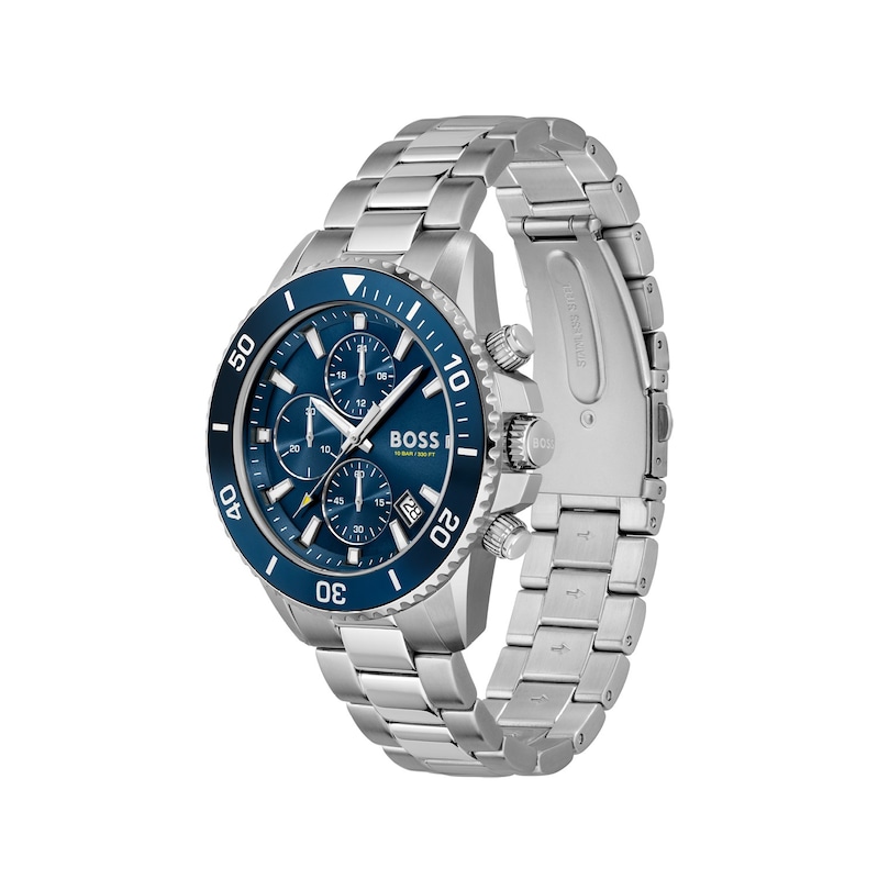 BOSS Admiral Blue Dial & Stainless Steel Mesh Bracelet Watch