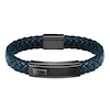 Thumbnail Image 0 of BOSS Lander Men's Blue Leather Braided 7 Inch Bracelet