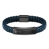 Thumbnail Image 0 of BOSS Lander Men's Blue Leather Braided 7 Inch Bracelet