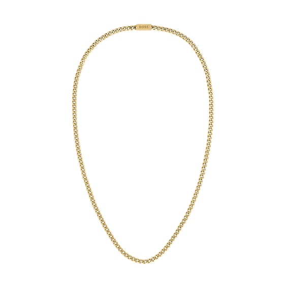 BOSS Chain Mens Yellow Gold Tone Necklace