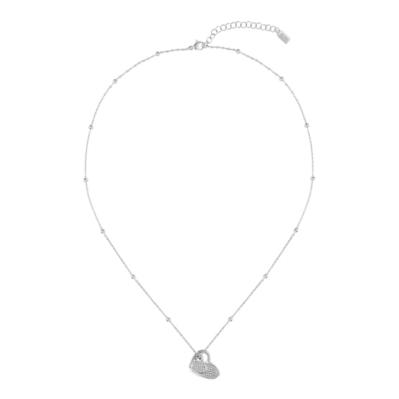 BOSS Soulmate Ladies Crystal Heart Stainless Steel Pendant