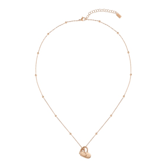 BOSS Soulmate Ladies Heart Rose Gold Tone Pendant