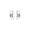Thumbnail Image 1 of BOSS MEDALLION Ladies' Two-Tone Hoop Earrings