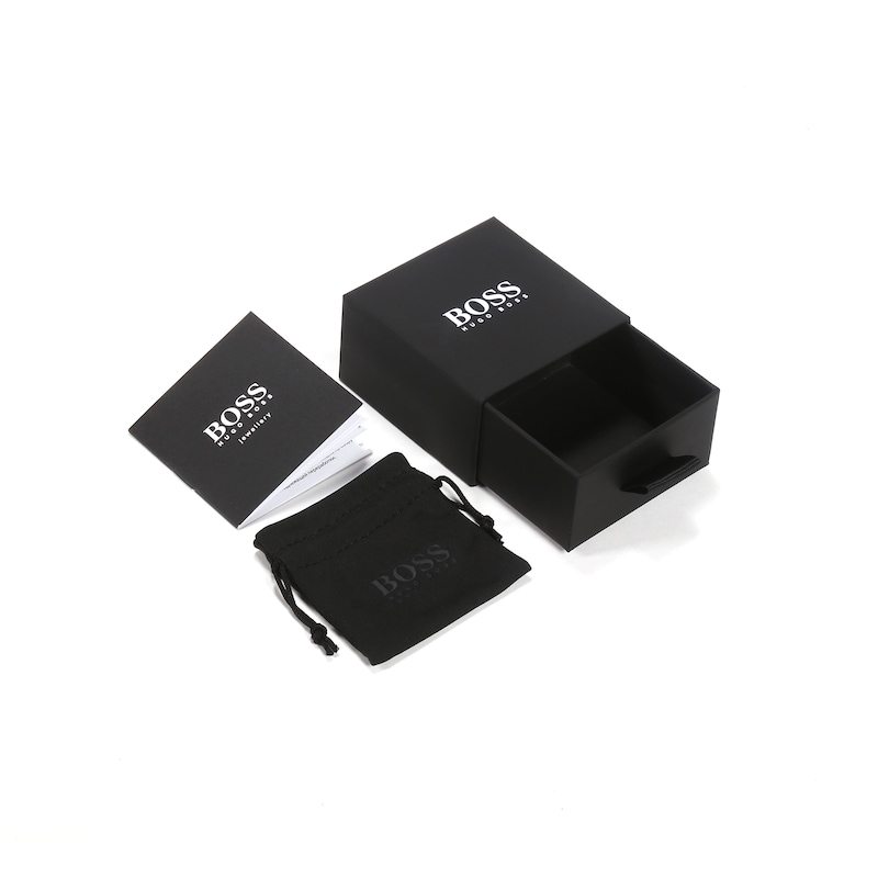 Main Image 2 of BOSS MEDALLION Ladies' Two-Tone Hoop Earrings