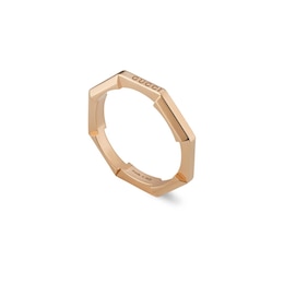 Gucci Link to Love 18ct Rose Gold M-N Ring
