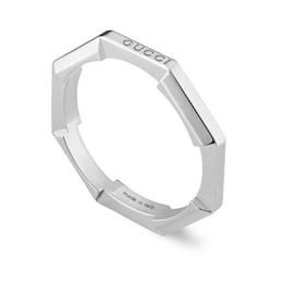 Gucci Link to Love 18ct White Gold M-N Ring