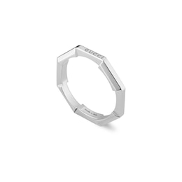 Gucci Link to Love 18ct White Gold O-P Ring