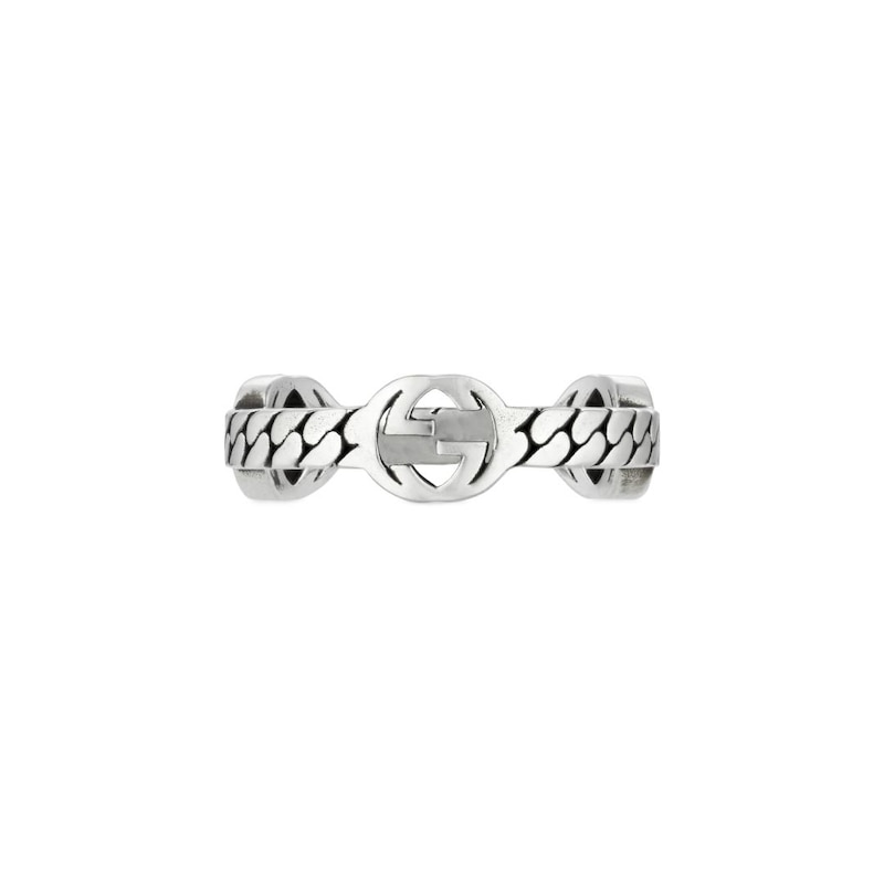 Gucci Interlocking Silver Size M Ring