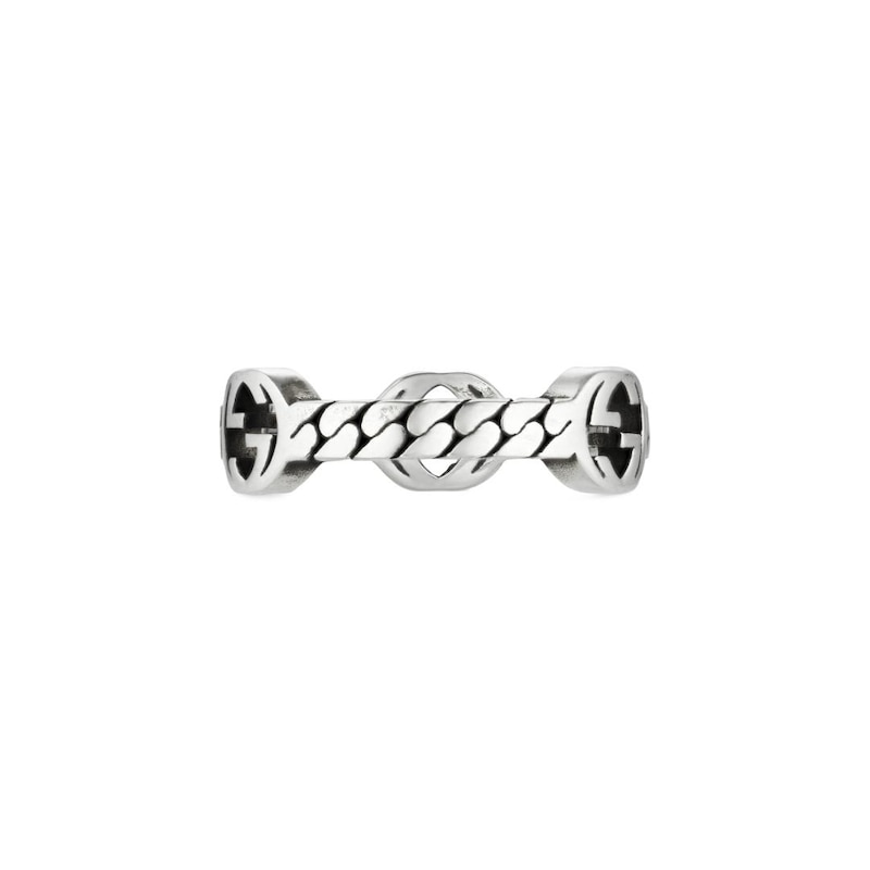 Gucci Interlocking Silver Size M Ring