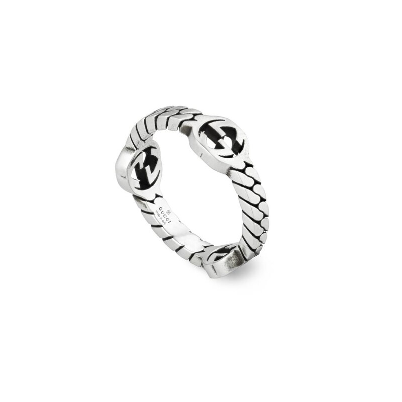 Gucci Interlocking G Silver Size P Ring