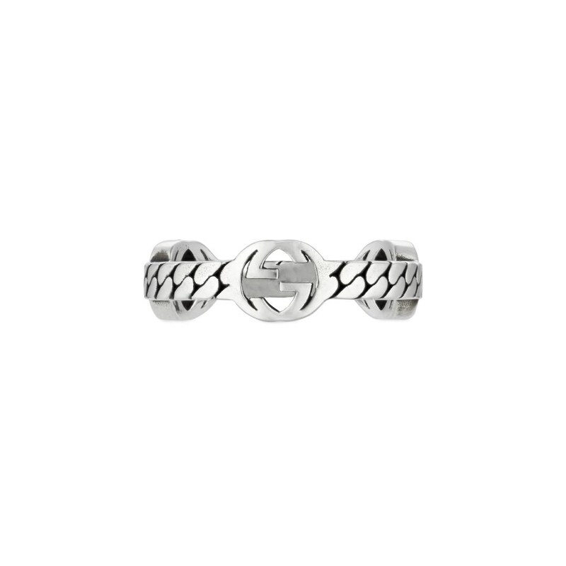 Gucci Interlocking G Silver Size P Ring