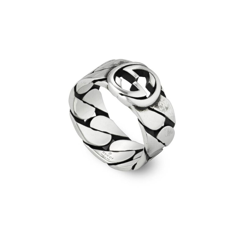 Gucci Interlocking Size T-U Silver Ring