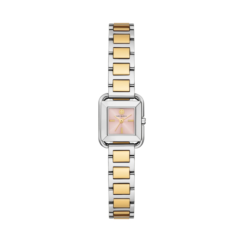 Main Image 1 of Tory Burch Kira Small Pink Dial & Two Tone Bracelet Watch