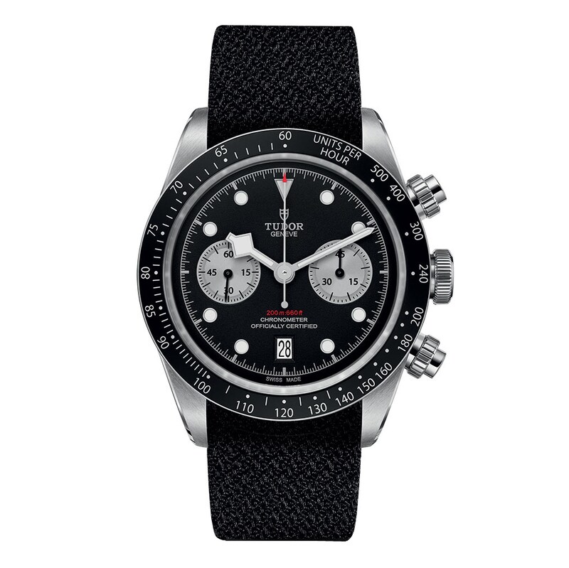 Tudor Black Bay Chronograph Men's Black Fabric Strap Watch