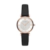 Thumbnail Image 0 of Emporio Armani Ladies' Crystal Dial Black Leather Strap Watch