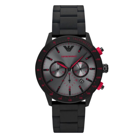 Emporio Armani Chronograph Men’s Black IP Bracelet Watch
