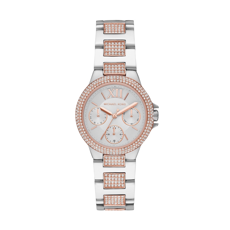 Michael Kors Camille Ladies' Crystal Two-Tone Bracelet Watch