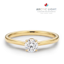 Engagement Ring Arctic Light 18ct Yellow Gold Round Solitaire 0.35ct Diamond Ring