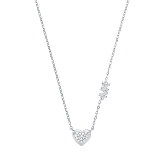 Michael Kors Sterling Silver Kors Love Heart Pendant