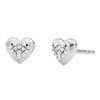 Thumbnail Image 0 of Michael Kors Sterling Silver Kors Love Heart Stud Earrings