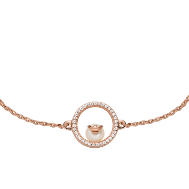 Main Image 2 of Emporio Armani Rose Gold Tone Pearl Cubic Zirconia Bracelet