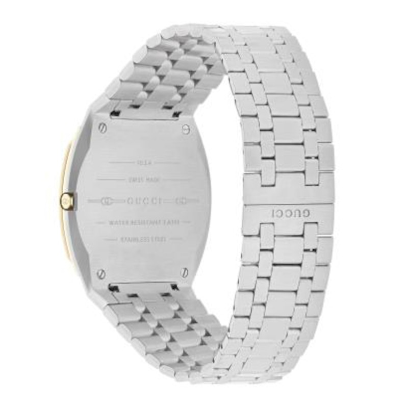 GUCCI 25H Gold-Tone Dial & Stainless Steel Bracelet Watch