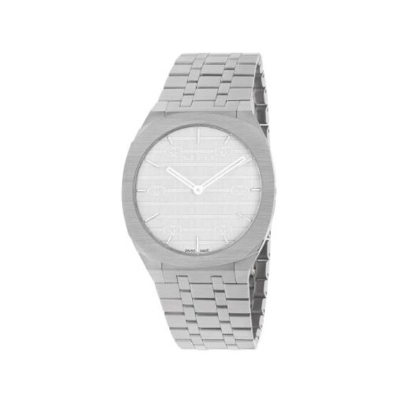 Men's Gucci 25H White Dial Bracelet Watch