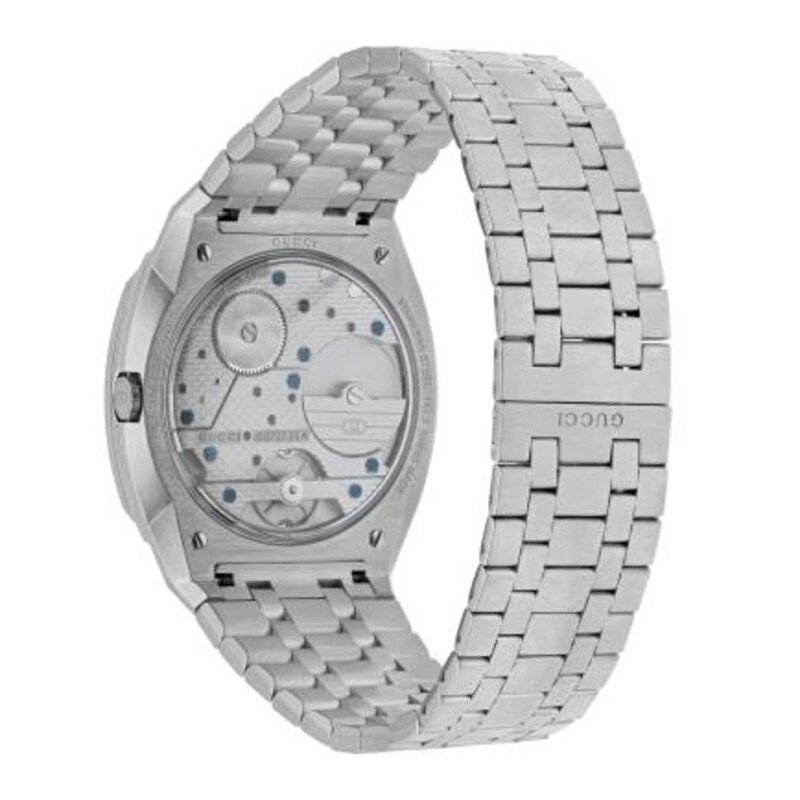 GUCCI 25H Silver-Tone Dial Bracelet Watch