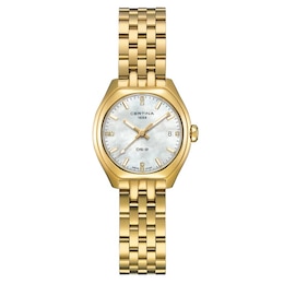 Certina DS-2 Lady Mother of Pearl Dial Gold PVD Stainless Steel Watch