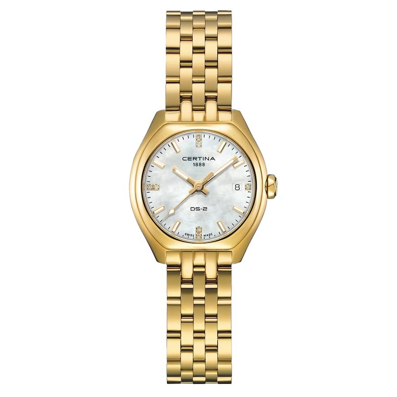 Main Image 1 of Certina DS-2 Lady Mother of Pearl Dial Gold PVD Stainless Steel Watch