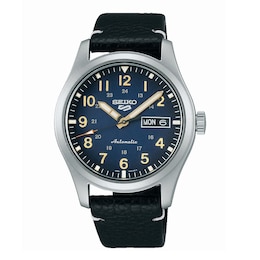 Seiko 5 Sports Field Series Automatic Leather Strap Watch