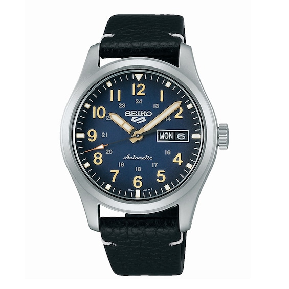 Seiko 5 Sports Field Series Automatic Leather Strap Watch