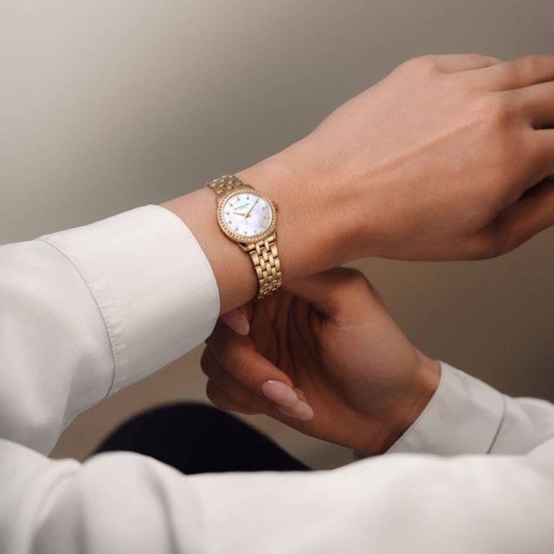 Main Image 6 of Raymond Weil Toccata Classic 24mm Lab Grown Diamond Bezel & Yellow Gold PVD Watch