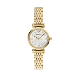 Emporio Armani Women's Two-Hand Gold-Tone Stainless Steel Watch