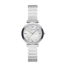 Emporio Armani Archelia Women's 32mm Mother Of Pearl Dial & Stainless Steel Watch