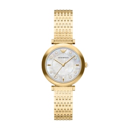 Emporio Armani Archelia Women's 32mm Mother Of Pearl Dial & Gold Tone Bracelet Watch