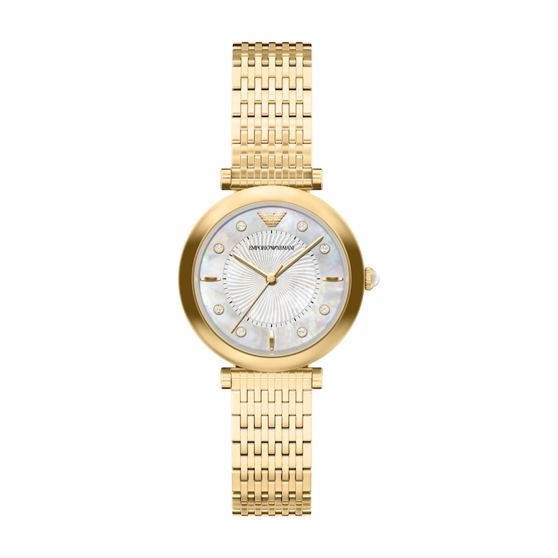 Main Image 1 of Emporio Armani Archelia Women's 32mm Mother Of Pearl Dial & Gold Tone Bracelet Watch