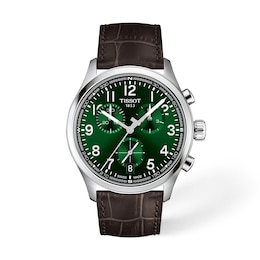 Tissot Chrono XL 42mm Green Dial & Brown Leather Strap Watch
