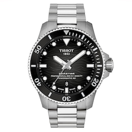 Tissot Seastar 2000 Black Wave Dial & Stainless Steel Bracelet Watch