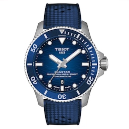 Tissot Seastar 2000 Blue Wave Dial & Rubber Strap Watch