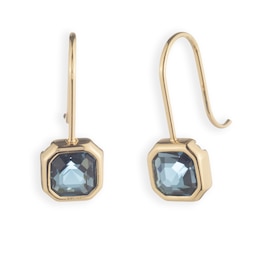 Lauren Ralph Lauren Gold Tone & Montana Blue Drop Earrings