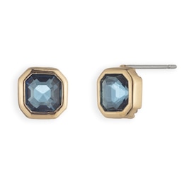 Lauren Ralph Lauren Gold Tone & Montana Blue Stud Earrings