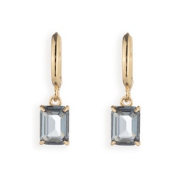 Lauren Ralph Lauren Gold Tone & Blue Huggie Hoop Earrings