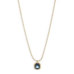 Lauren Ralph Lauren Gold Tone & Montana Blue Beaded Pendant