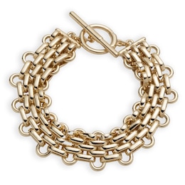 Lauren Ralph Lauren Gold Tone Rolo Link Flex Bracelet
